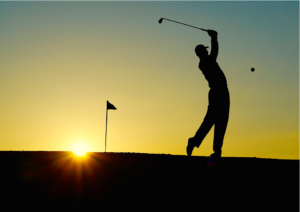 golf tramonto protesi